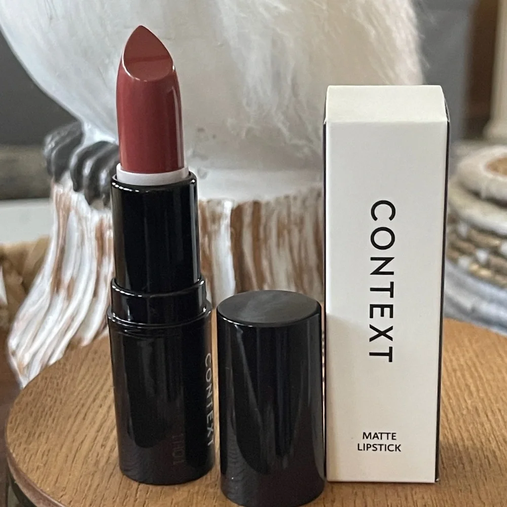 CONTEXT SKIN Matte Lipstick in 116 Tears are Falling (Dark Mauve)